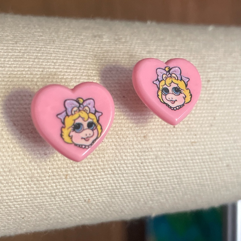 Vintage 80s Miss Piggy Earrings
